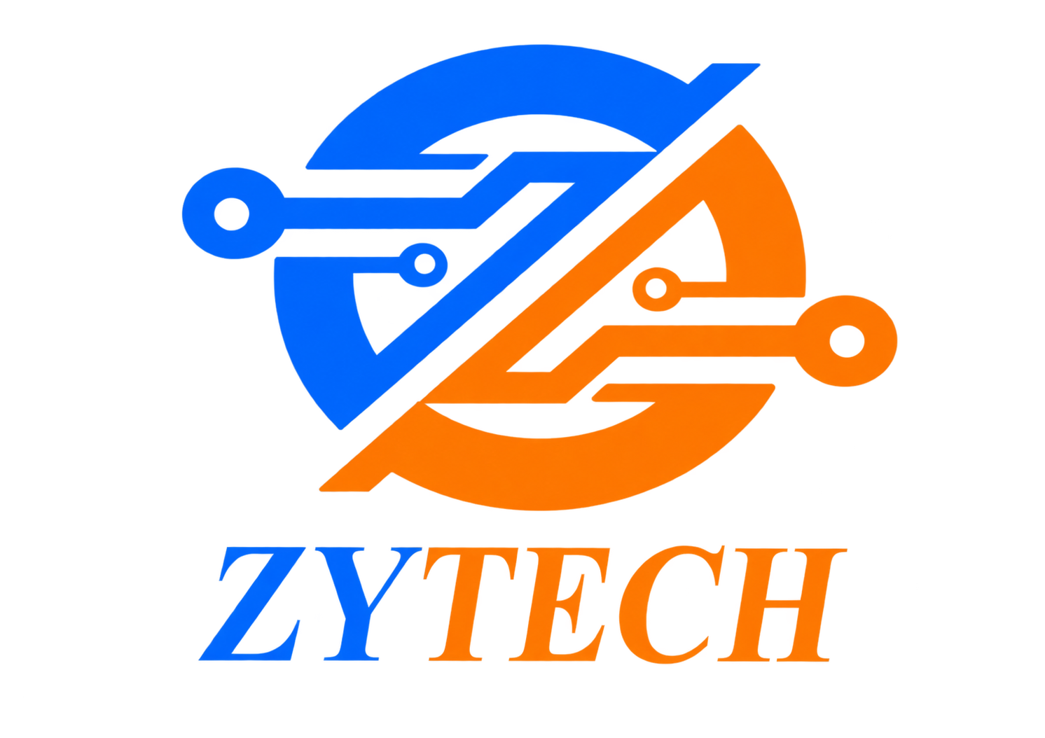 Logo ZYTECH bleu électrique et orange